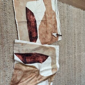 Abstract Brown and Beige Fabric